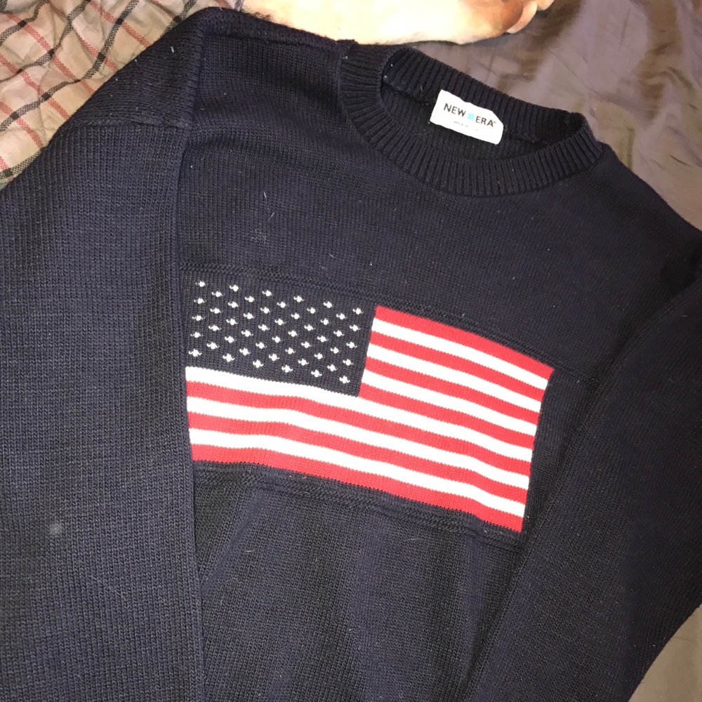 Vintage American Flag Sweater